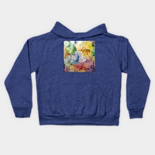 Deconstructed Watercolor Floral Kids Hoodie